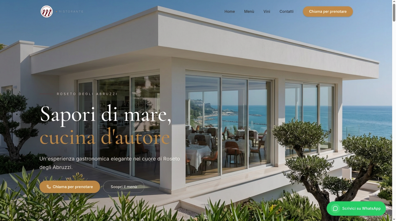Manetta Ristorante — sito reale realizzato da NexSite