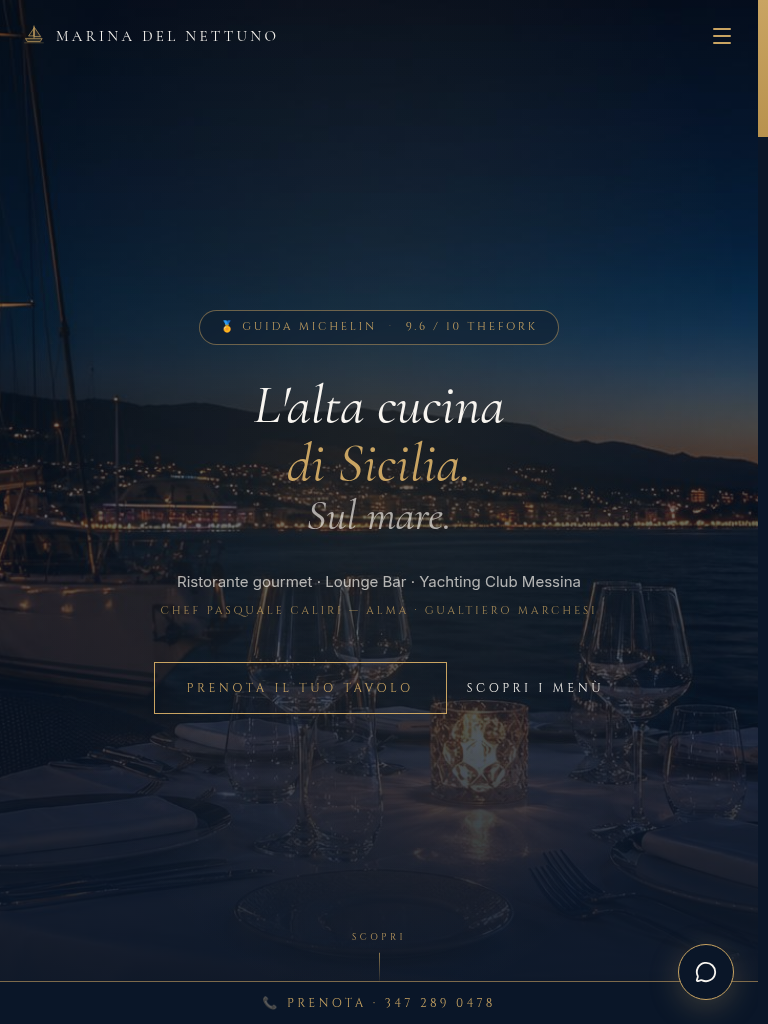 Marina del Nettuno — sito realizzato da NexSite
